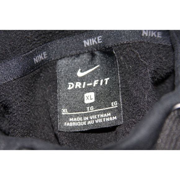 Men's Nike Therma HD Black‎ White Zig-Zag Size XL Dri-Fit Hoodie 932009-010 - Picture 4 of 13